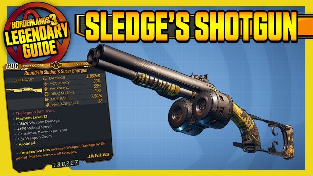 SLEDGE'S SHOTGUN - BUFFED! | Legendary Item Guide [Borderlands 3]